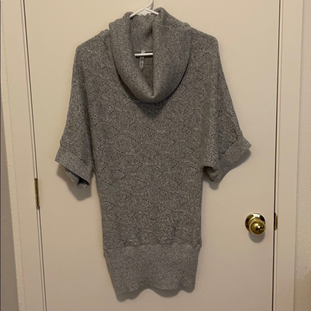 Grey turtleneck sweater